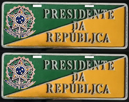 Placa de Carro em Bronze Fundido